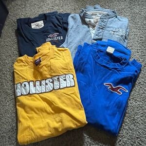 Hollister Young Men’s Blue Long Sleeve Tees Size Medium